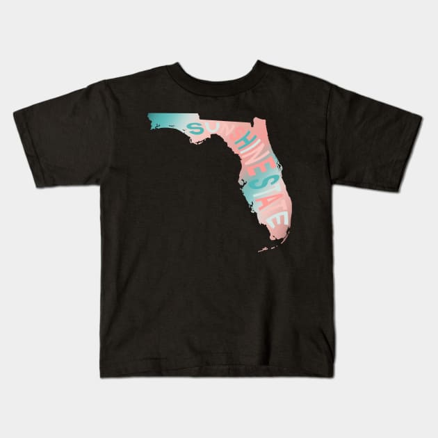 Florida Sunshine State Sunset Kids T-Shirt by Toad House Pixels